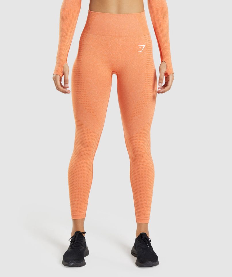 Women\'s Gymshark Vital Seamless 2.0 Leggings Orange | NZ 4QHTJS